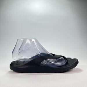 Totes Black Casual Comfort Summer Beach Slip On Flip Flop Sandals Women's Size 8